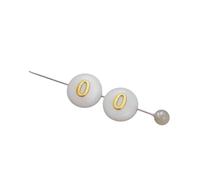 ARTISAMILY 10pcs 8mm Number 0 Freshwater Shell Beads Flat Round Number Summer Seashell Loose Spacer Shell Charms Friendship Bracelet Bead for DIY Earring Necklace Jewelry Making