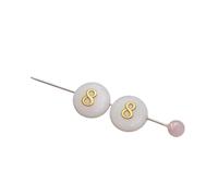 ARTISAMILY 10pcs 8mm Number 8 Freshwater Shell Beads Flat Round Number Summer Seashell Loose Spacer Shell Charms Friendship Bracelet Bead for DIY Earring Necklace Jewelry Making