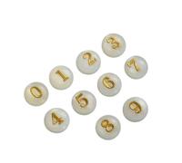 ARTISAMILY 20pcs 8mm Number 0-9 Freshwater Shell Beads Flat Round Number Summer Seashell Loose Spacer Shell Charms Friendship Bracelet Bead for DIY Earring Necklace Jewelry Making