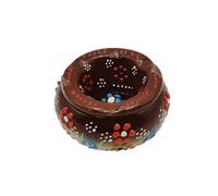 Artisan Antiodor Ashtray in Turkish Ceramic Embossed Decoration Diameter 9 cm - Functional and Artistic Elegance 2606241408 Moroccan Tunisian Ethnic of the World