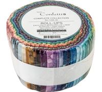 Artisan Batiks Confetti Roll Up 40 2.5-inch Strips Jelly Roll Robert Kaufman Fabrics RU-1356-40