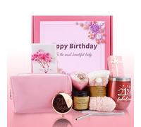 Artisan Birthday Spa Hamper for Her | Luxury Self Care Gift Box | Handcrafted Pamper Package for Mum, Sister, Bestie | Unique Botanical Bath Set (21TH)