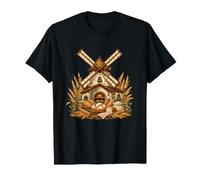 Artisan Bread Bakery Windmill Wheat Harvest T-Shirt