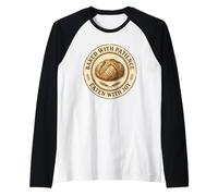 Artisan Bread Baking, Baked with Patience Sourdough Lover Raglan Baseball Tee