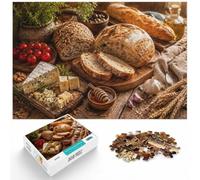 Artisan Bread, Cheese, And Olives Platter, 1000 Piece Paper Jigsaw, 1000pcs (52x38cm)