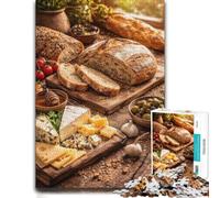 Artisan Bread, Cheese, and Olives Platter Jigsaw Puzzle, 1000 Pieces