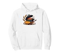 Artisan Bread Scoring Pattern Line Art Dutch Oven Baker Pullover Hoodie