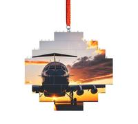 Artisan Brick Puzzle Building Block DIY Ornament Decor 3D Jigsaw Thoughtful Gift Aircraft Plane at Sunset Print