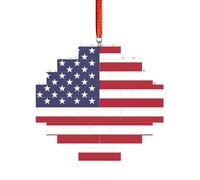Artisan Brick Puzzle Building Block DIY Ornament Decor 3D Jigsaw Thoughtful Gift American Flag Print