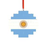 Artisan Brick Puzzle Building Block DIY Ornament Decor 3D Jigsaw Thoughtful Gift Argentine Flag Print