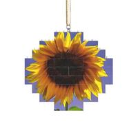 Artisan Brick Puzzle Building Block DIY Ornament Decor 3D Jigsaw Thoughtful Gift Bloom Sunflower Print