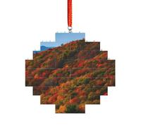 Artisan Brick Puzzle Building Block DIY Ornament Decor 3D Jigsaw Thoughtful Gift Blue Ridge Parkway Mountains Print
