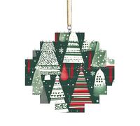 Artisan Brick Puzzle Building Block DIY Ornament Decor 3D Jigsaw Thoughtful Gift Christmas Trees Print
