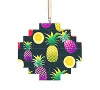 Artisan Brick Puzzle Building Block DIY Ornament Decor 3D Jigsaw Thoughtful Gift Colorful Fruit Pineapple Print
