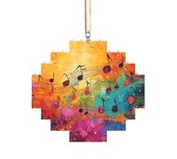 Artisan Brick Puzzle Building Block DIY Ornament Decor 3D Jigsaw Thoughtful Gift Colorful Music Notes Print