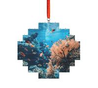 Artisan Brick Puzzle Building Block DIY Ornament Decor 3D Jigsaw Thoughtful Gift Coral Reef Print