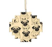 Artisan Brick Puzzle Building Block DIY Ornament Decor 3D Jigsaw Thoughtful Gift Cute Pug Dog Print