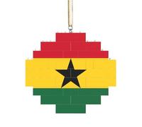 Artisan Brick Puzzle Building Block DIY Ornament Decor 3D Jigsaw Thoughtful Gift Flag of Ghana Print