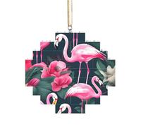 Artisan Brick Puzzle Building Block DIY Ornament Decor 3D Jigsaw Thoughtful Gift Flamingo Floral Printed Print