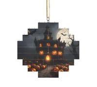 Artisan Brick Puzzle Building Block DIY Ornament Decor 3D Jigsaw Thoughtful Gift Halloween Pumpkin Print