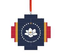 Artisan Brick Puzzle Building Block DIY Ornament Decor 3D Jigsaw Thoughtful Gift Mississippi State Flag Print