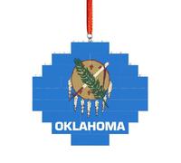 Artisan Brick Puzzle Building Block DIY Ornament Decor 3D Jigsaw Thoughtful Gift Oklahoma State Flag Print