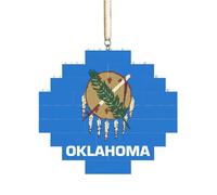 Artisan Brick Puzzle Building Block DIY Ornament Decor 3D Jigsaw Thoughtful Gift Oklahoma State Flag Print