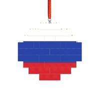 Artisan Brick Puzzle Building Block DIY Ornament Decor 3D Jigsaw Thoughtful Gift Russian Flag Print
