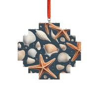 Artisan Brick Puzzle Building Block DIY Ornament Decor 3D Jigsaw Thoughtful Gift Starfish and Shells Print
