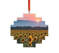 Artisan Brick Puzzle Building Block DIY Ornament Decor 3D Jigsaw Thoughtful Gift Sunflower Sun Print