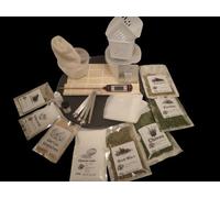 Artisan Cheesemakers Soft Cheese Making Set: Round & Square Molds, Digital Thermometer, Drying Mat, Draining Bag, Cheese Cloth, Recipes & Help - Home & Kitchen