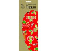 Artisan Christmas Time Red Printed Patterned Tissue Wrapping Paper Deva Designs Luxury 4 Sheets 50 x 70 cm
