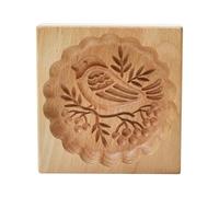 Artisan Cookie Stamp Wooden Biscuit Embosser Mould for Craft Baking, Cake Decorating & Soap Making Durable Food Safe Wood Perfect for DIY Treats & Unique Gift Giving