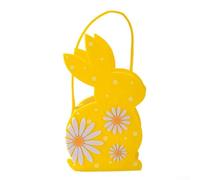 Artisan Crafted Bunny Basket for Easter Fun and Functional Storage for Treats During Celebrations (yellow)