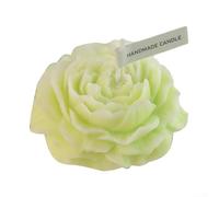 Artisan Crafted Scented Candle in the Shape of a Peony Flower, Perfect for Cozy Gatherings at Home (green)