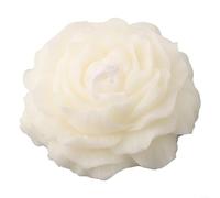 Artisan Crafted Scented Candle in the Shape of a Peony Flower, Perfect for Cozy Gatherings at Home (White)
