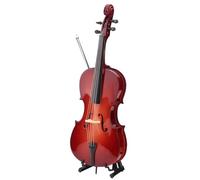 Artisan-Crafted Small Cello Wood Ornament, Intricate Design with Display Stand, for Tabletop Showcases & Music Lover Gifts Wood Miniature Cello Model