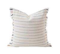 Artisan Crochet Linen Blend Pillow Case Cotton Pillowcase Featuring Motif Modern Farmhouse Sofa Styling