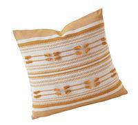 Artisan Crochet Linen Blend Pillow Case Cotton Pillowcase Featuring Motif Modern Farmhouse Sofa Styling