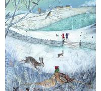 Artisan Festive Art Collection Charity Christmas Cards - Premium Board - Eco-Friendly - Pack of 6 Cards with Envelopes (Wildlife Walk in the Snow)