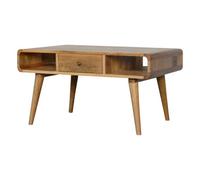 Artisan Furniture 1 Drawer Curved Oak-Ish Coffee Table