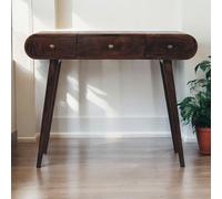 Artisan Furniture California Walnut Dressing Table with Foldable Mirror