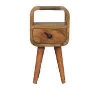 Artisan Furniture Extra Mini Oakish Curve Open Slot Bedside