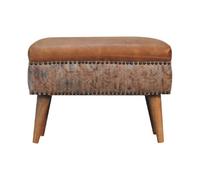 Artisan Furniture Haven Durrie Buffalo Leather Footstool