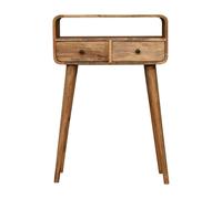 Artisan Furniture Mini Curved Oak-ish Console Table