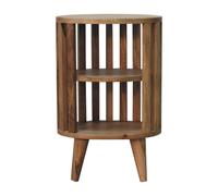 Artisan Furniture Solid Wood Ariella Double Shelf Oak-ish Bedside