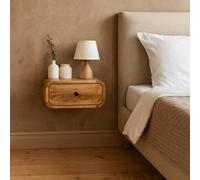 Avora Mini Wall-Mounted Oak-ish 1 Drawer Nightstand