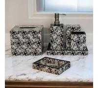 Artisan Furniture Solid Wood Aztec Print Bathroom Set of 6