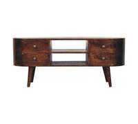 California Walnut Rounded Entertainment Unit