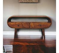 Artisan Furniture Solid Wood Chestnut Circular TV Stand